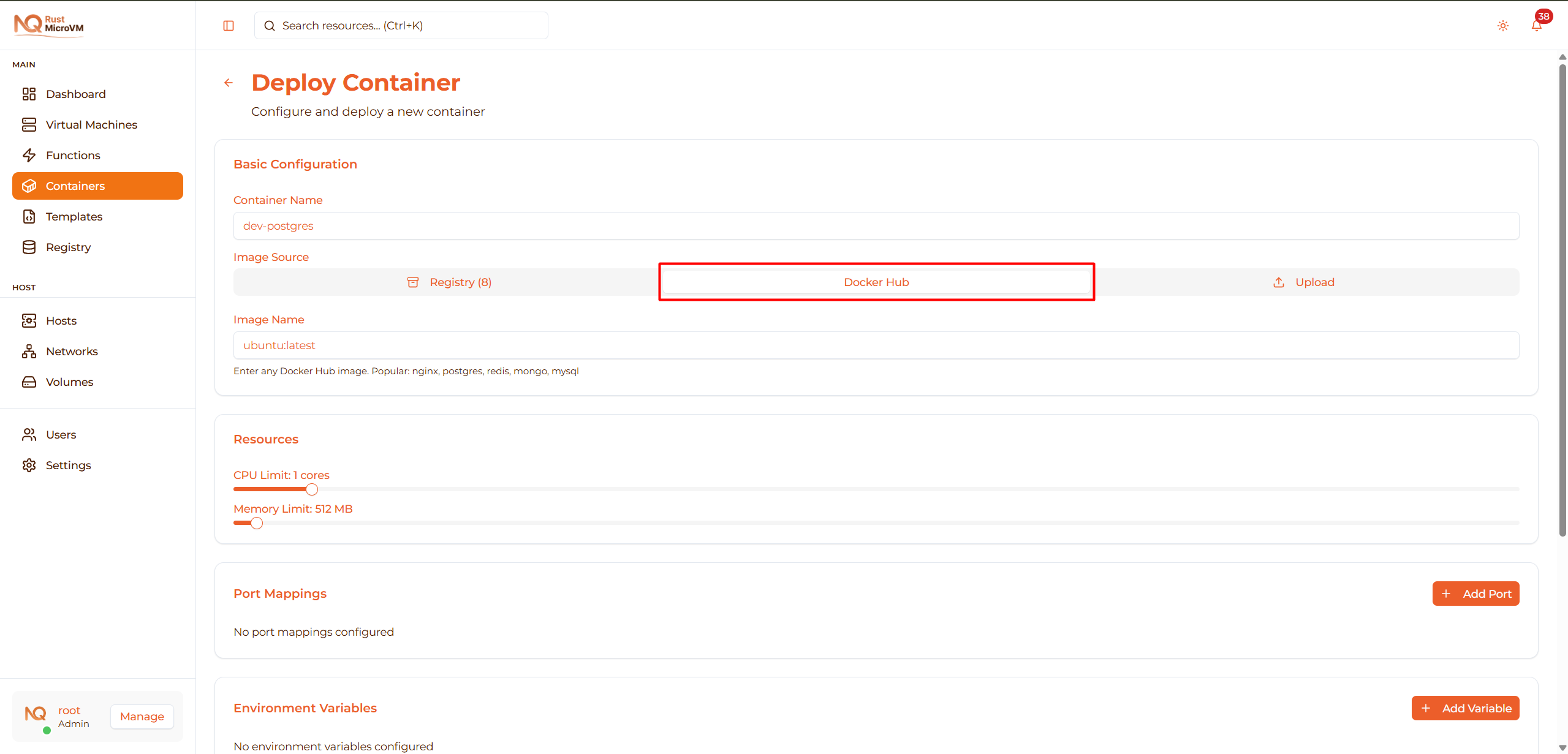 Image: Docker Hub input