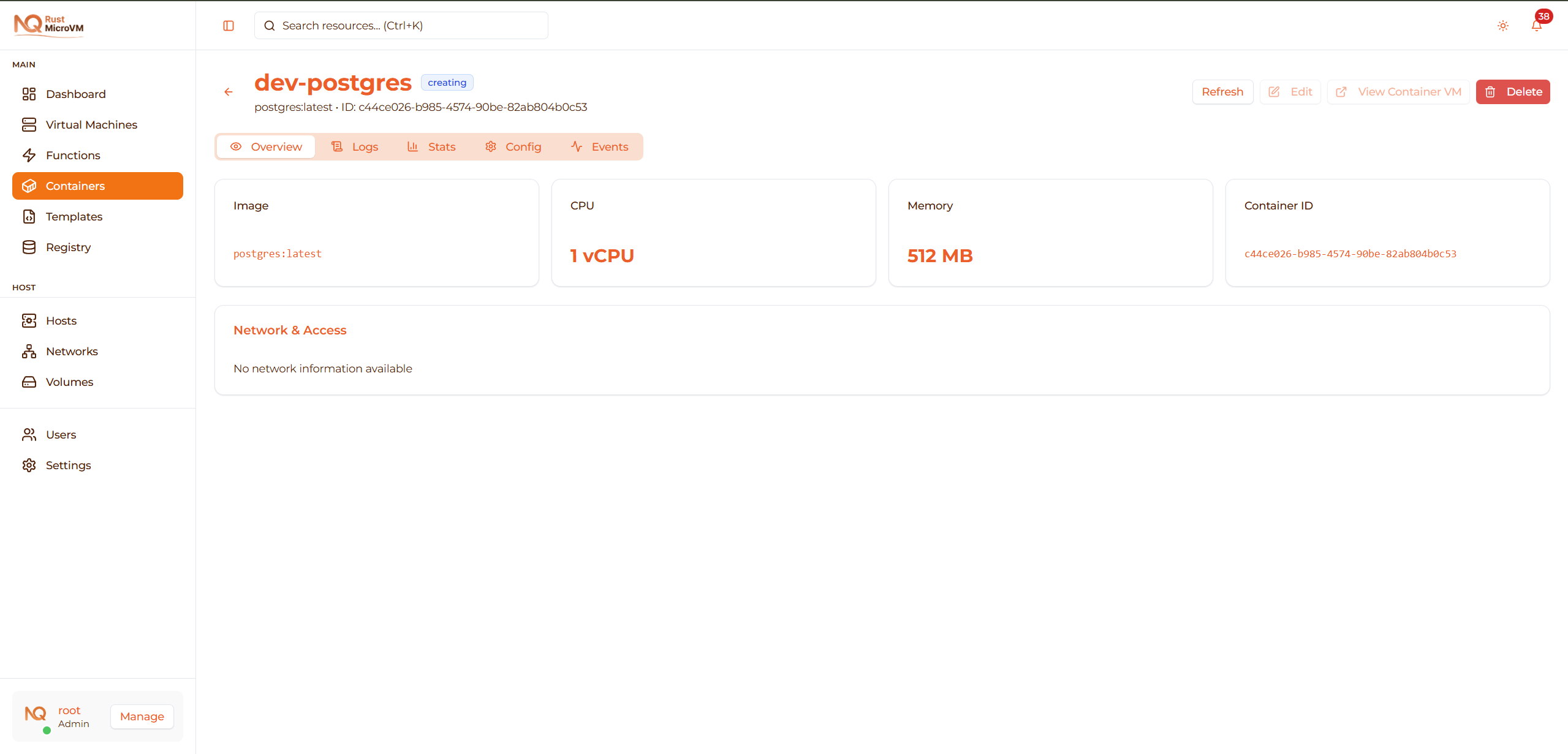 Image: Container deployment progress