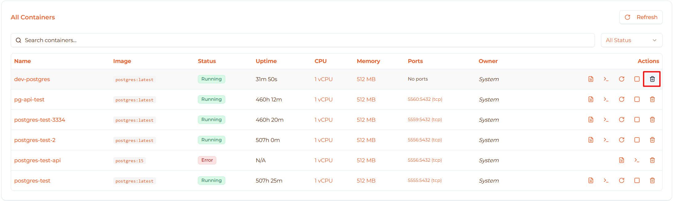 Image: Delete button