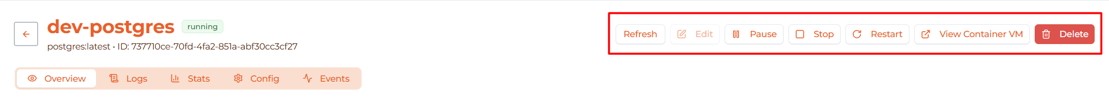 Image: Detail page action buttons