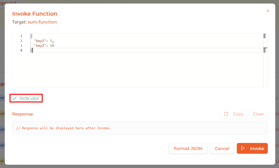 Image: JSON valid indicator