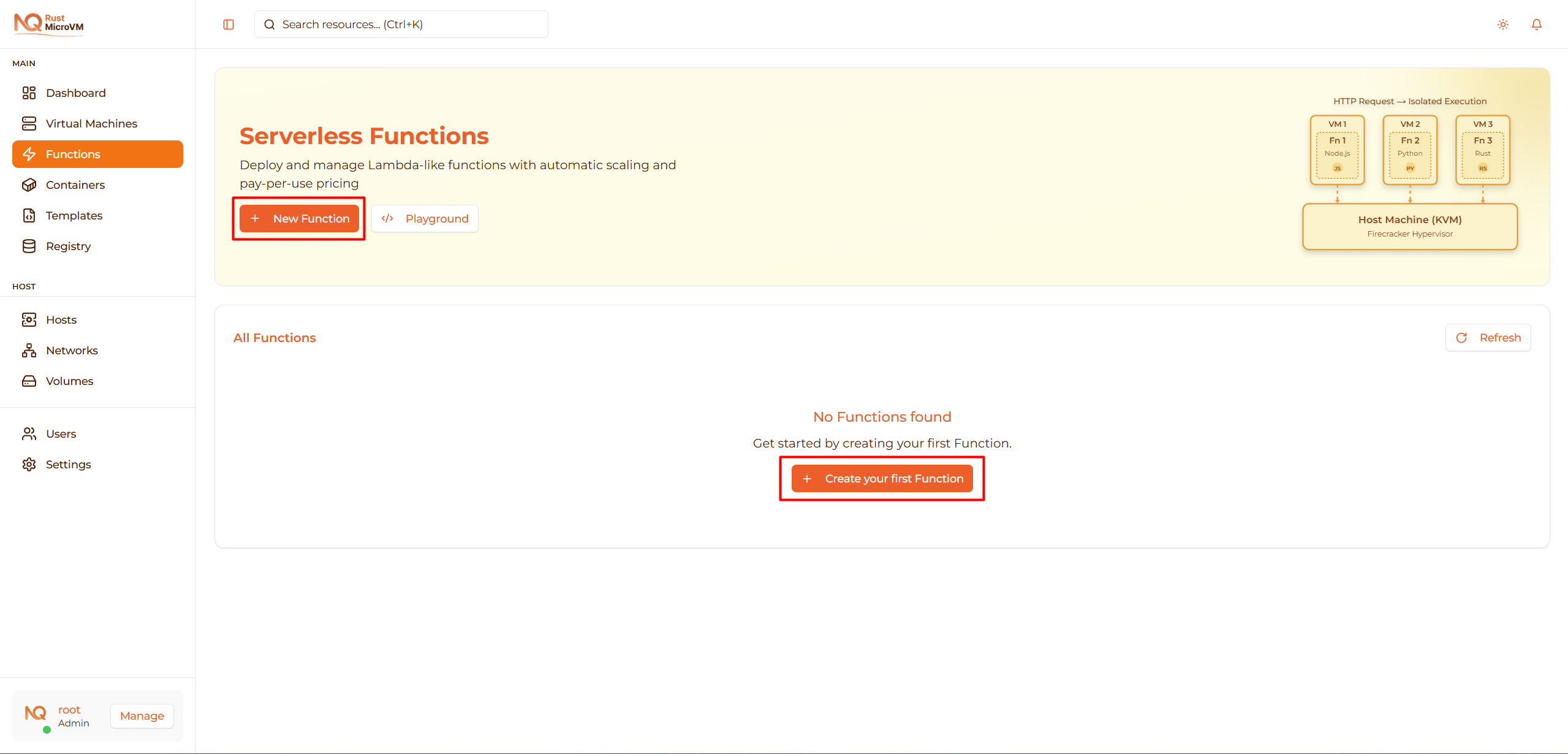 Image: New Function button highlighted
