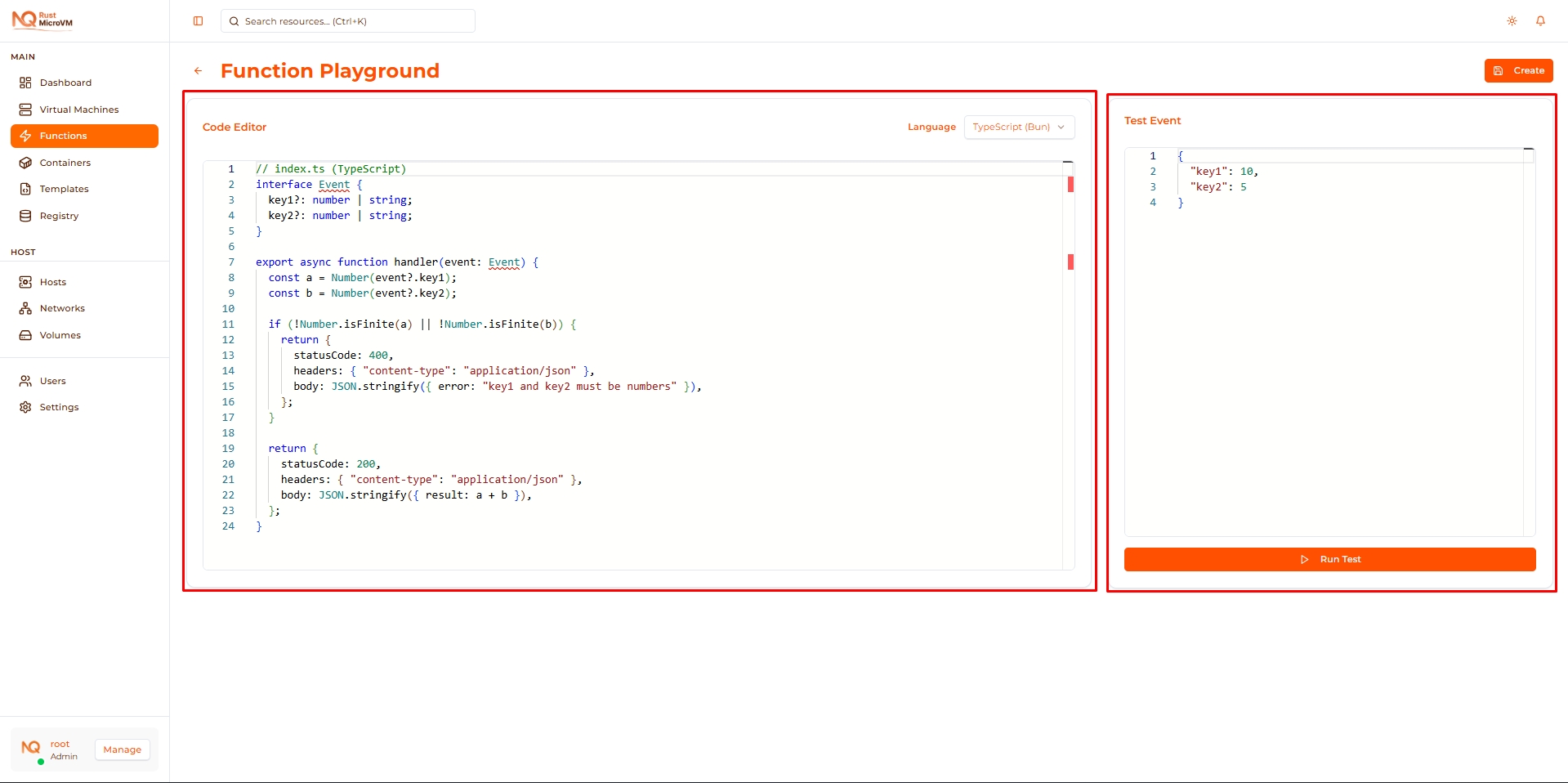 Image: Playground sections labeled