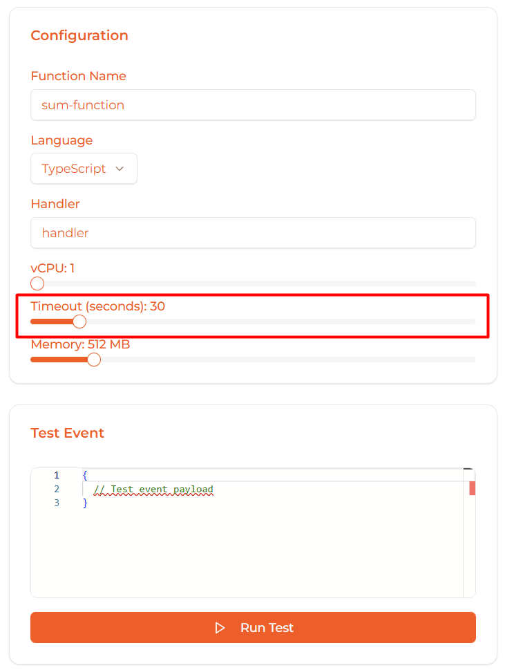 Image: Timeout input