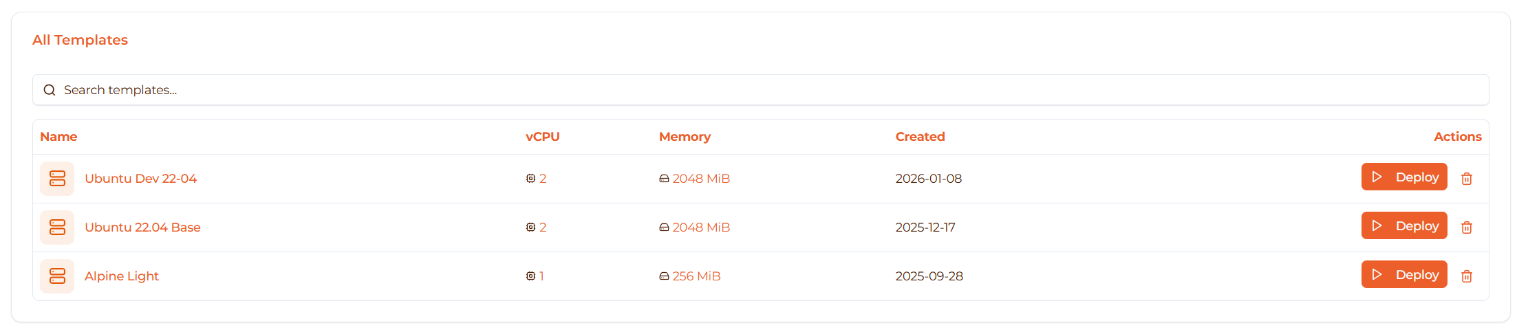 Image: Template card