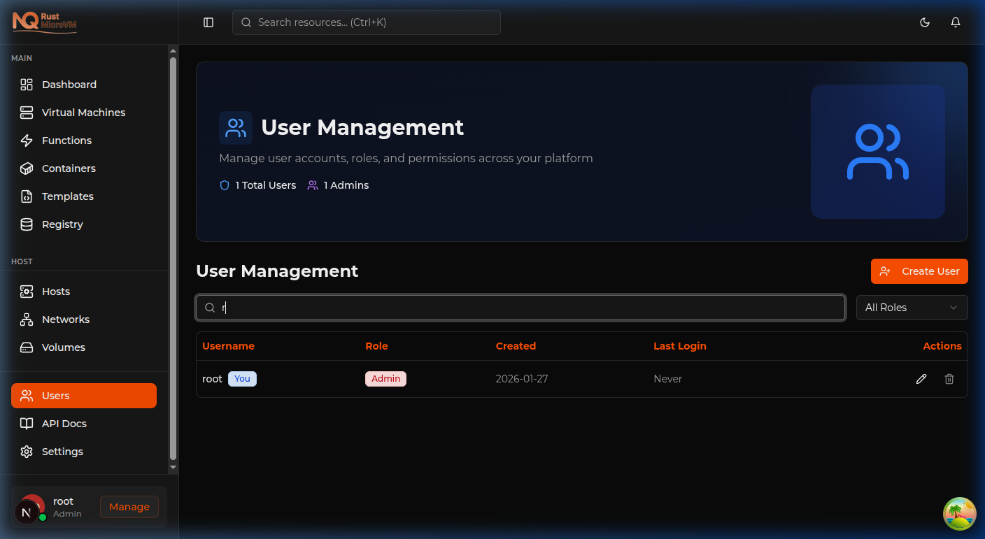 Image: User table search