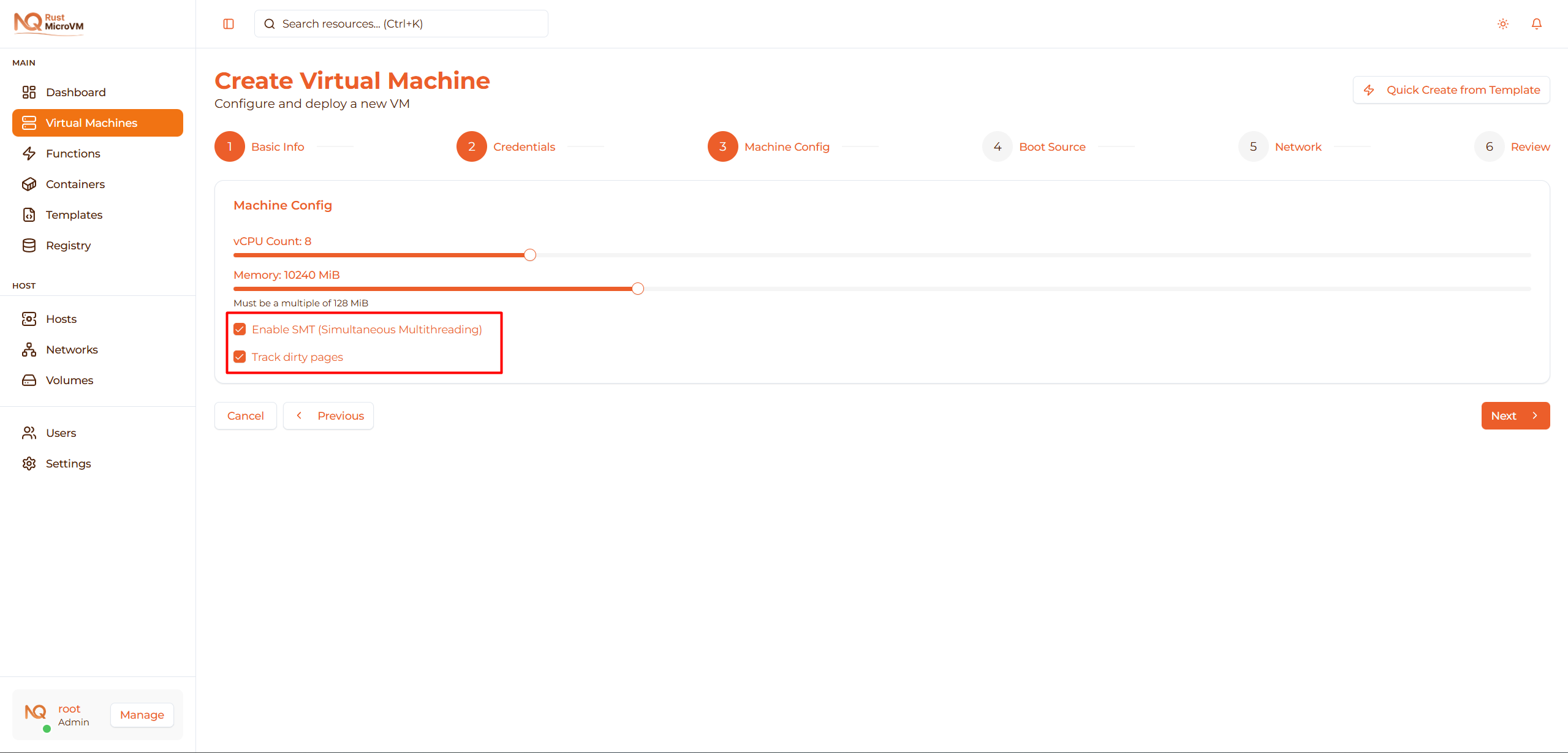 Image: Advanced options checkboxes