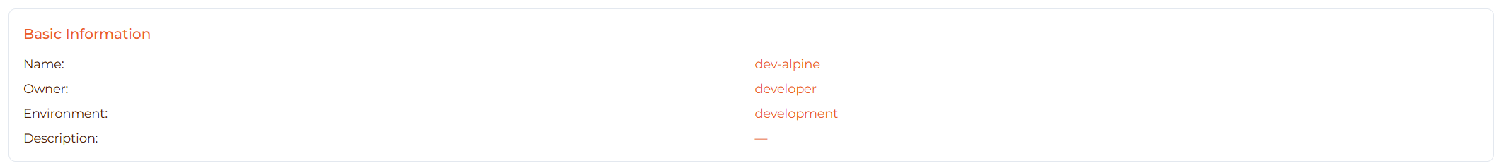 Image: Basic info summary card