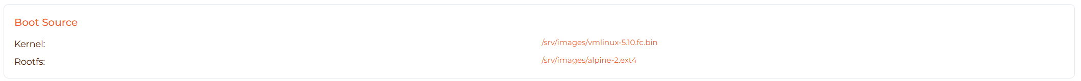 Image: Boot source summary card